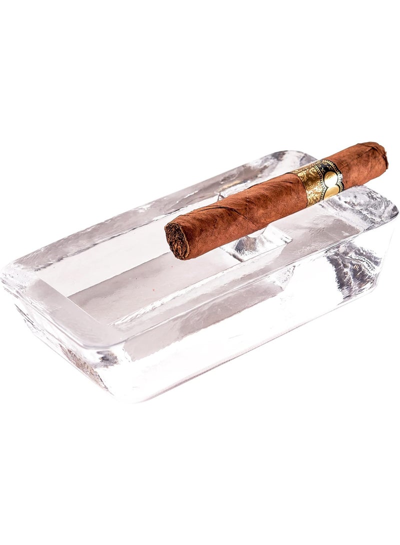 Hemingway Big Ashtrays for Cigar Outdoors Large Heavy Glass for Patio/Outdoors/Cigars Ash Tray Large Giant Luxury Premium Ashtrays for Outdoor Party Restaurant - Image 2